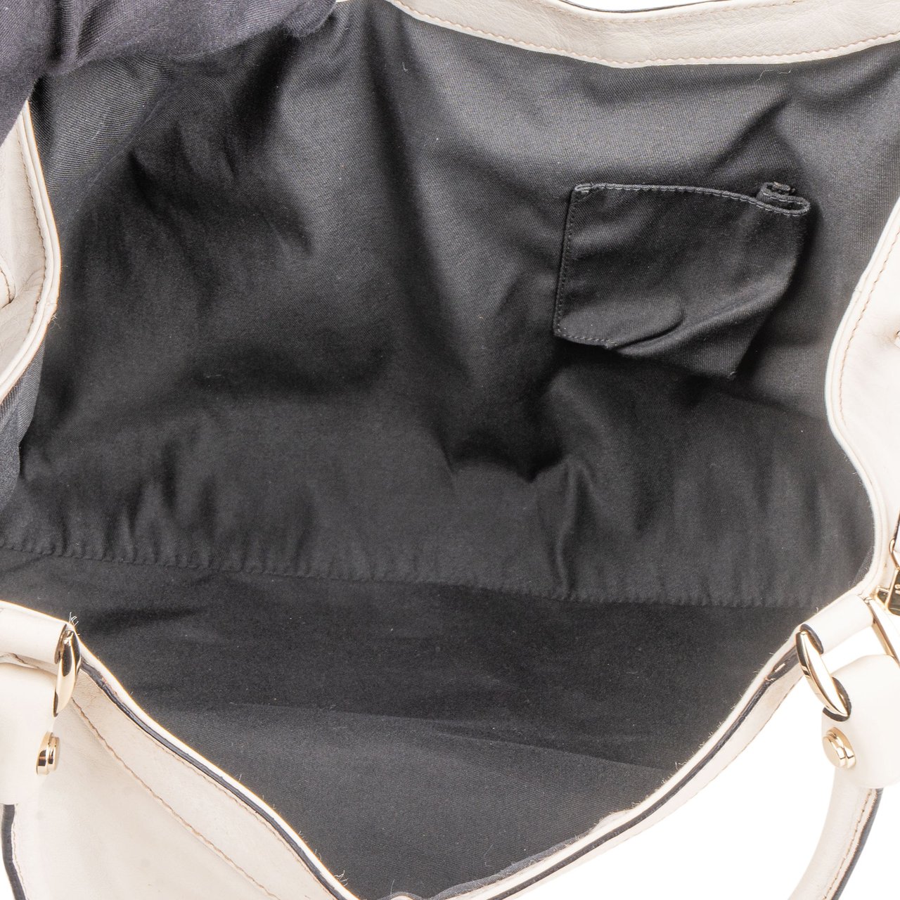 Gucci Gucci Classic White Leather Abbey Handbag Divers