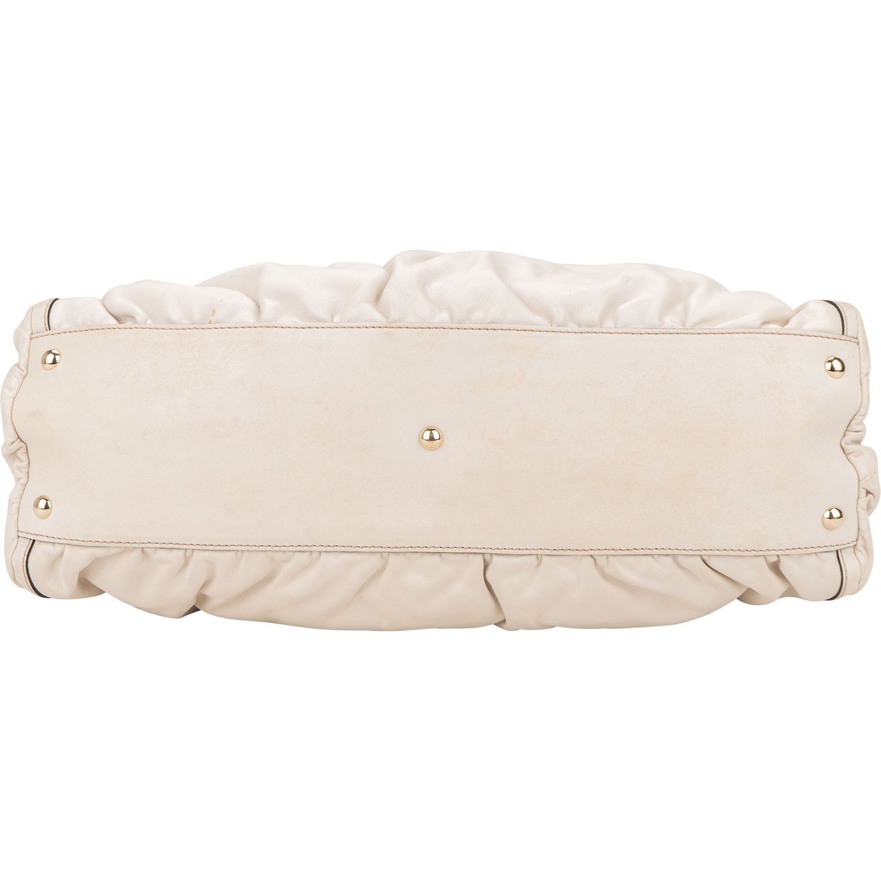 Gucci Gucci Classic White Leather Abbey Handbag Divers