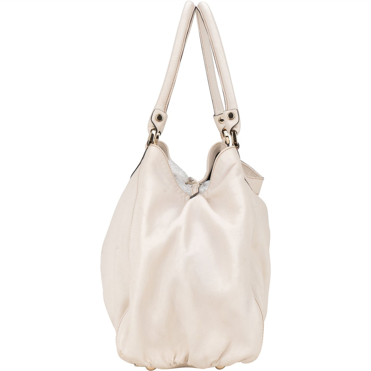 Gucci Gucci Classic White Leather Abbey Handbag Divers