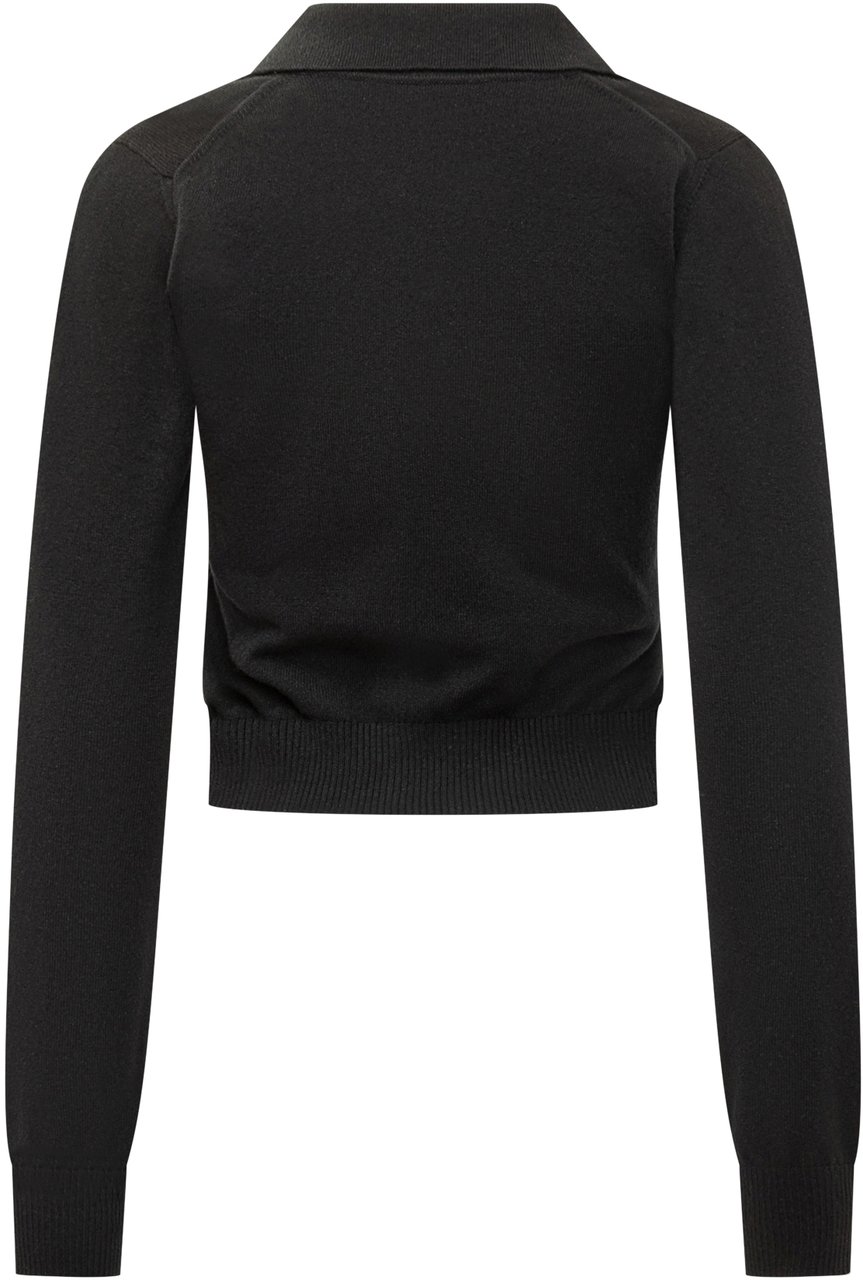 Dolce & Gabbana Maglia nera Dolce & Gabbana con scollo Zwart