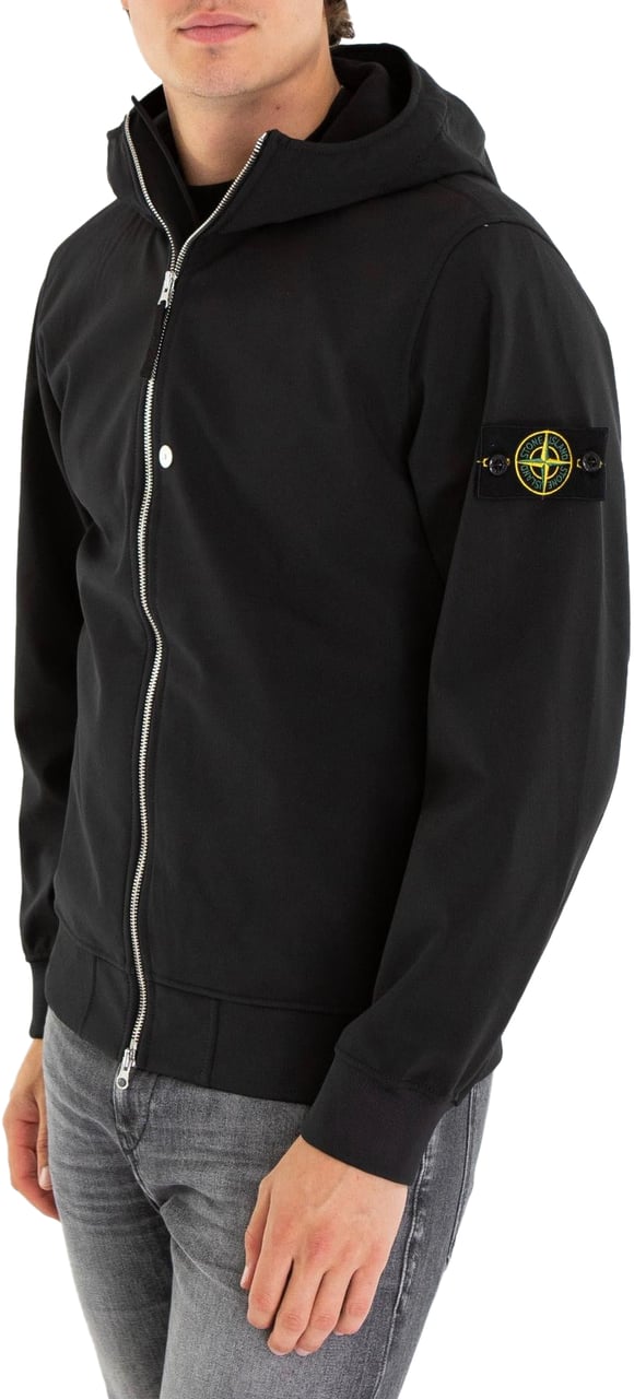 Stone Island Heren Logo patch Jacket Zwart Zwart