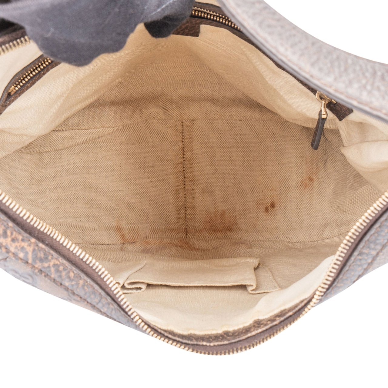 Gucci Gucci GG Leather Monogram Horsebit Hobo Bag Divers