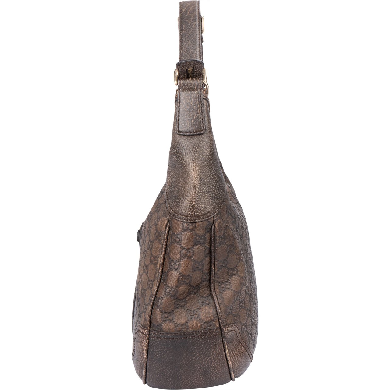 Gucci Gucci GG Leather Monogram Horsebit Hobo Bag Divers