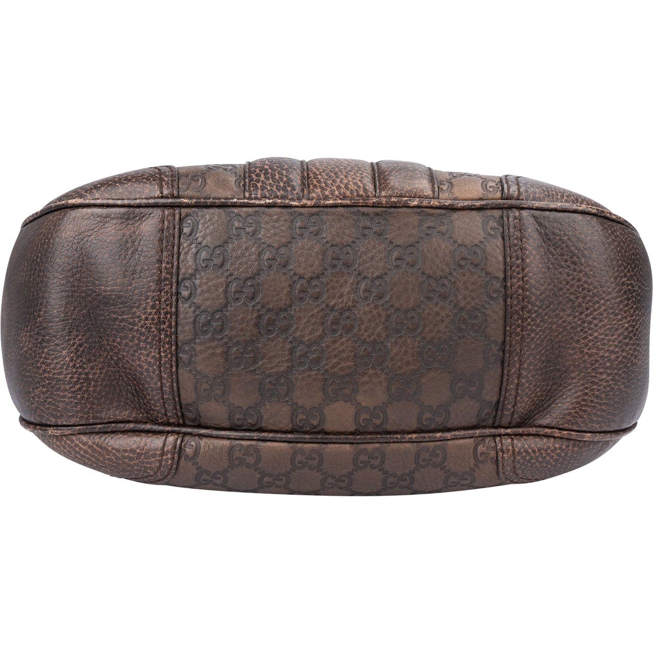 Gucci Gucci GG Leather Monogram Horsebit Hobo Bag Divers