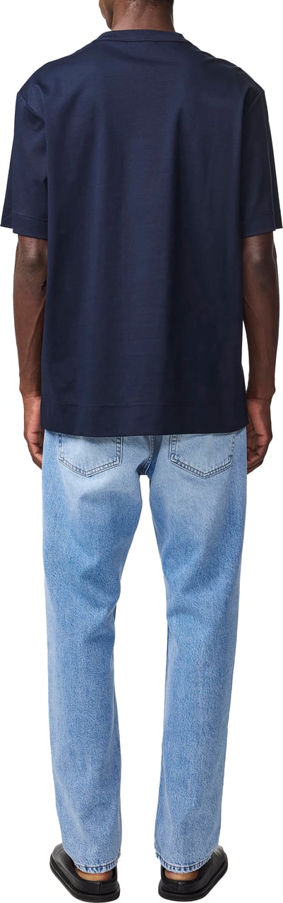 NN07 Pedro Embroidery Tee Blauw
