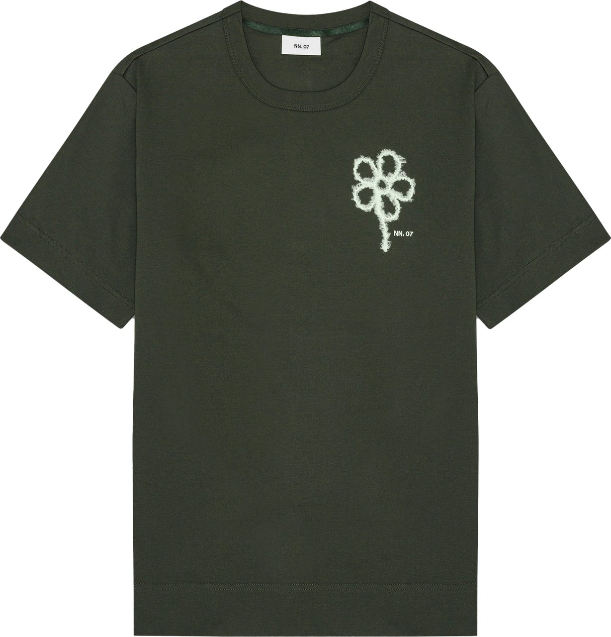 NN07 Pedro Embroidery Tee Groen