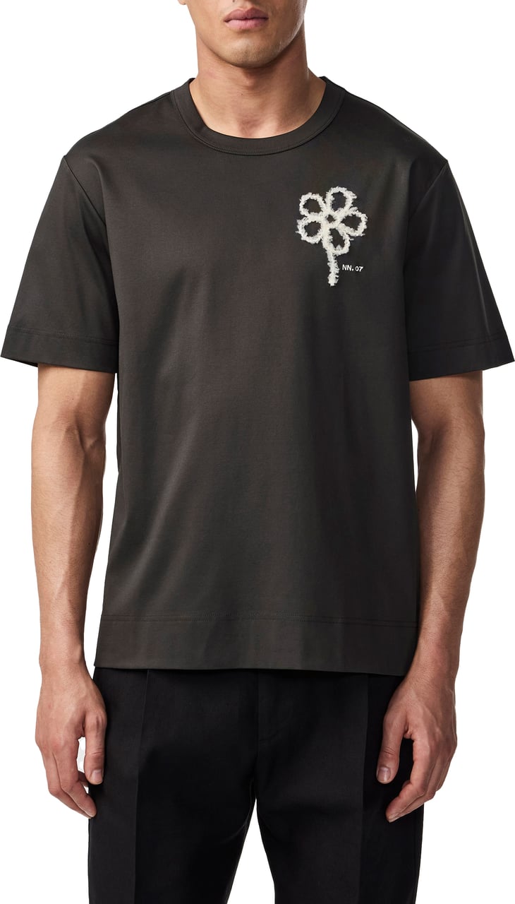NN07 Pedro Embroidery Tee Groen