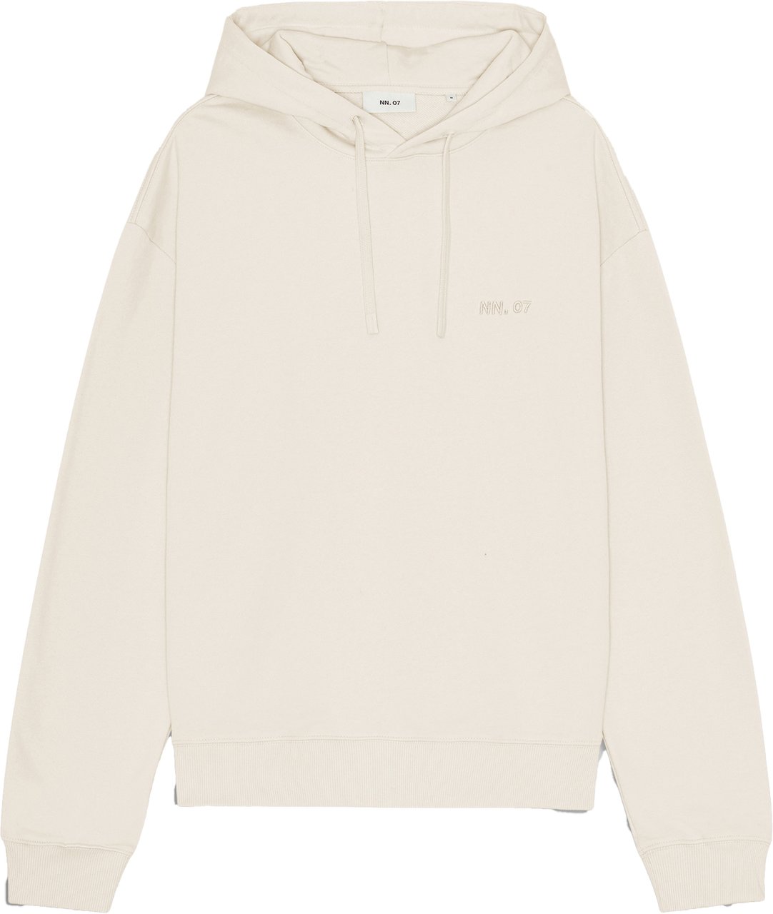 NN07 David Brushed Hoodie Wit