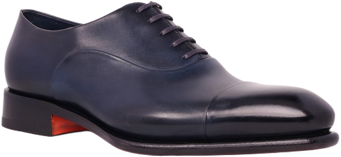 Santoni Oxford Veterschoen Blauw