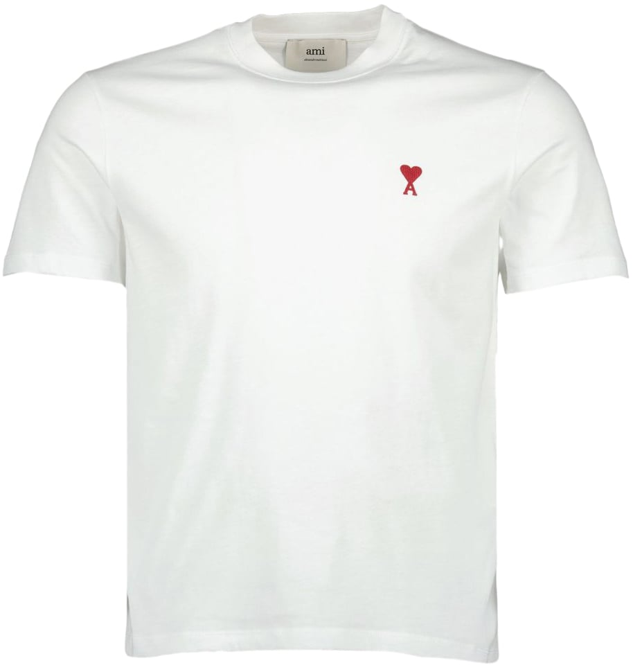 AMI Paris T Shirts & Polo's BFUTS035 724 Wit