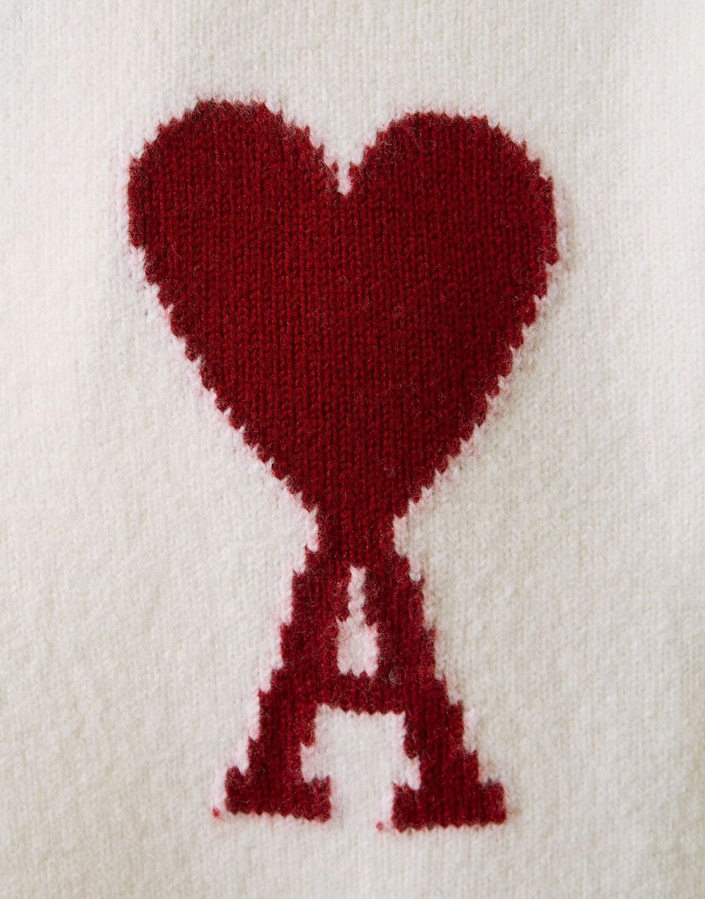 AMI Paris De Coeur Logo Sweater Wit