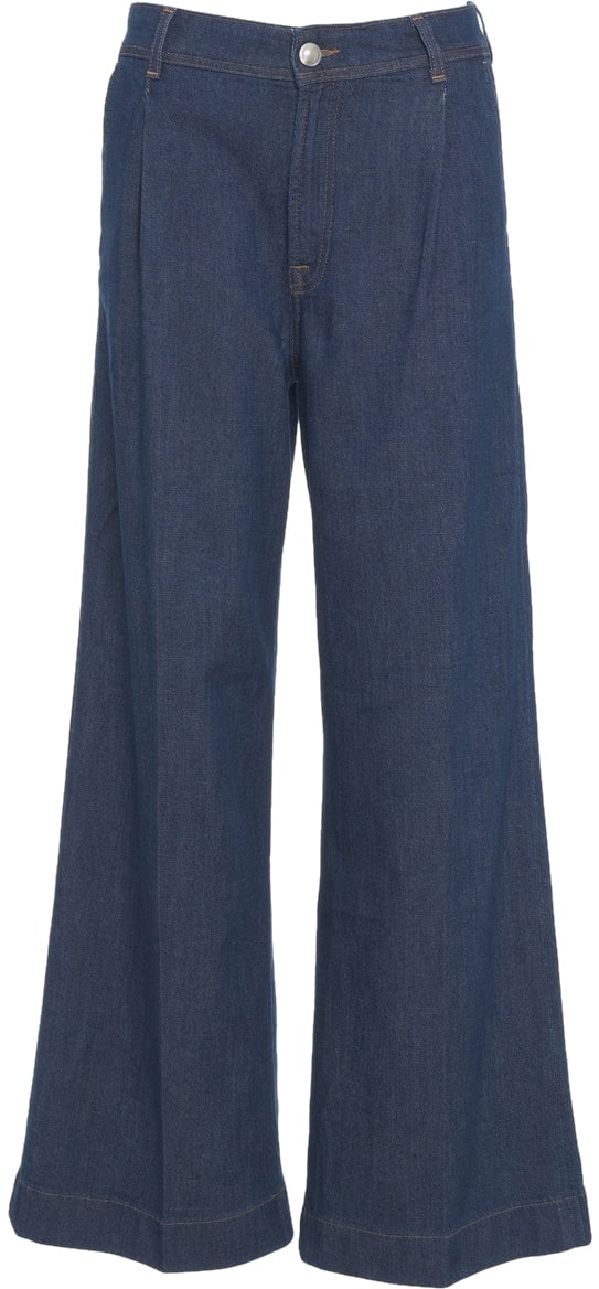 7 For All Mankind Pleated jeans 'Halona' Blauw