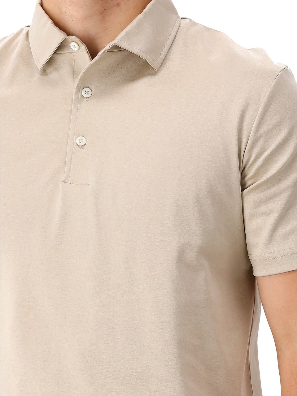 Valenza Valenza Polo Beige Supima Schiller Collar Beige