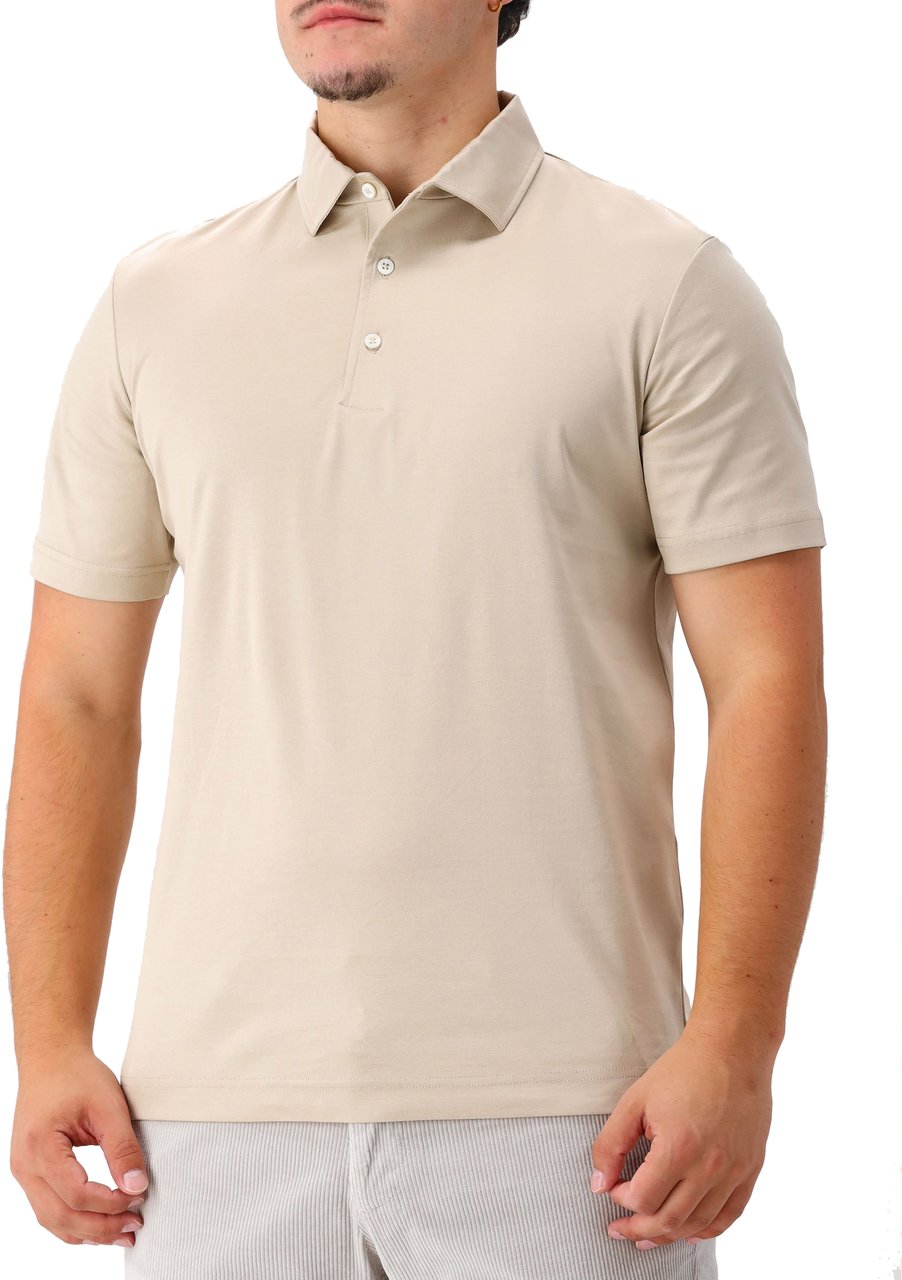 Valenza Valenza Polo Beige Supima Schiller Collar Beige