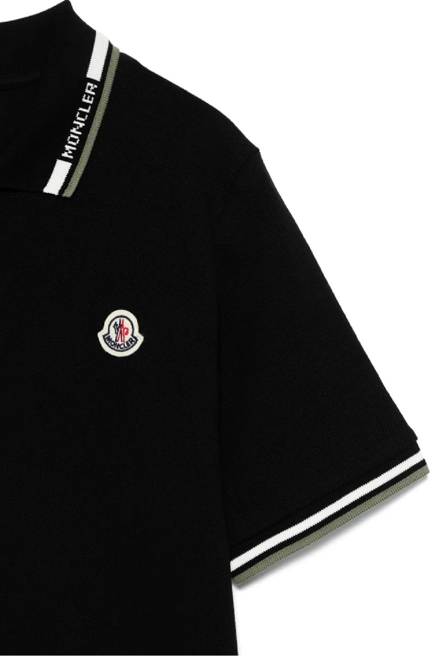 Moncler Polo Nero Zwart
