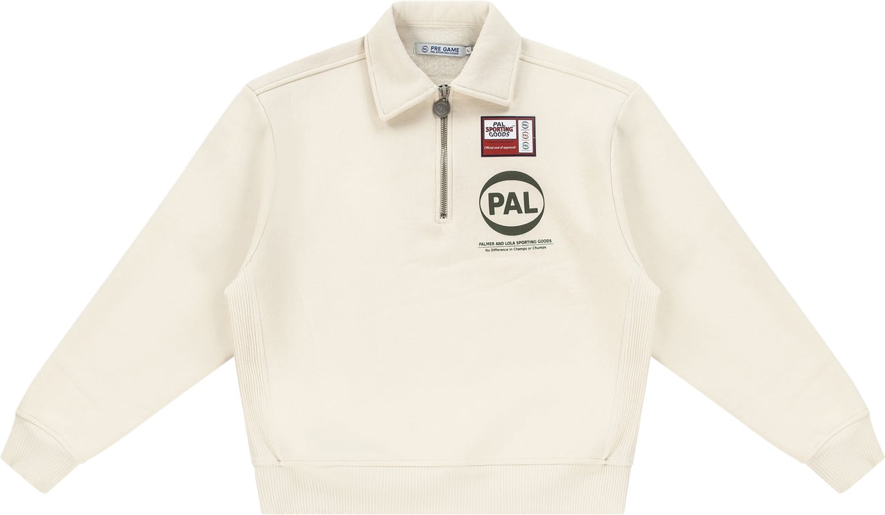 PAL Company Half Zip Marshmallow Sage Wit