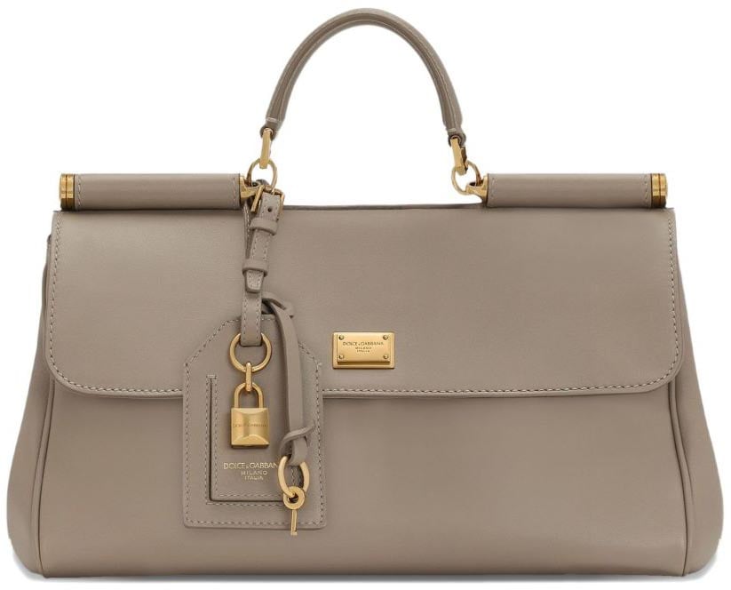 Dolce & Gabbana Borsa a Mano Sicily Media Beige