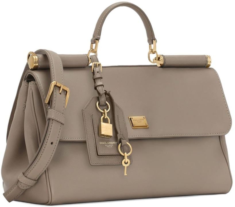 Dolce & Gabbana Borsa a Mano Sicily Media Beige