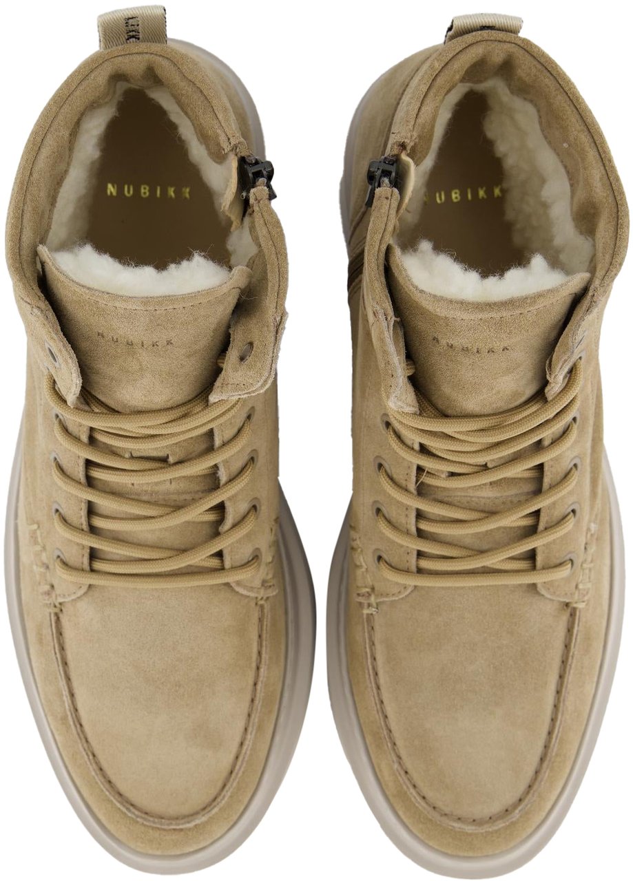 Nubikk Jonah Arctic Fur | Taupe Boots voor Heren Taupe