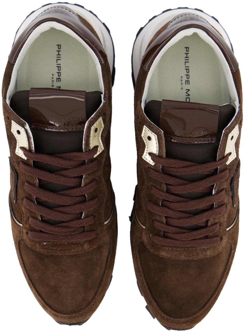 Philippe Model Dames Tropez Haute Sneaker Bruin Bruin