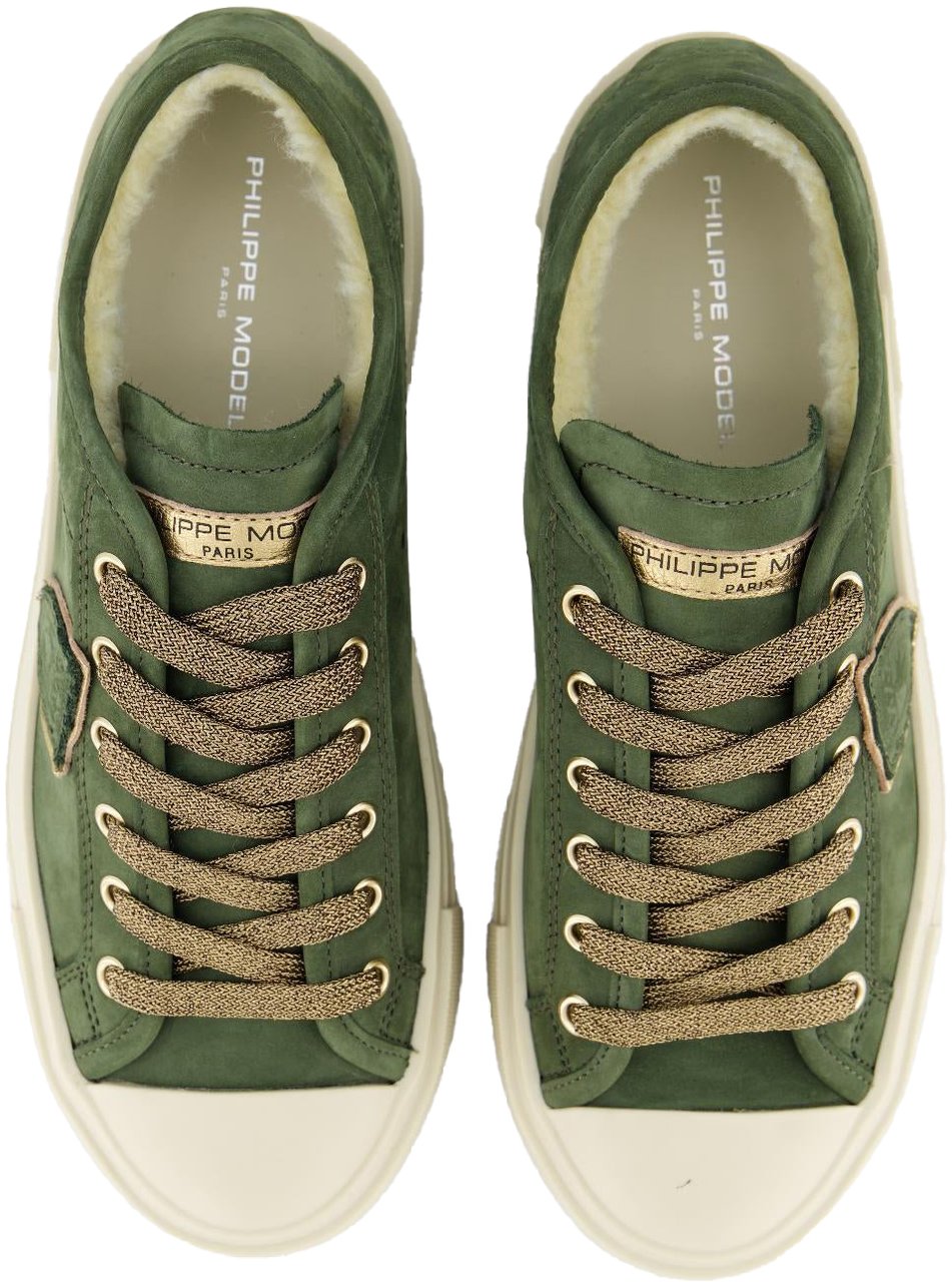 Philippe Model Dames Paris Haute Sneaker Groen Groen