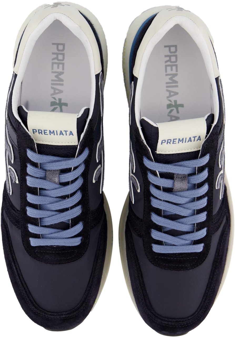 Premiata Heren Mick Sneaker Blauw Blauw