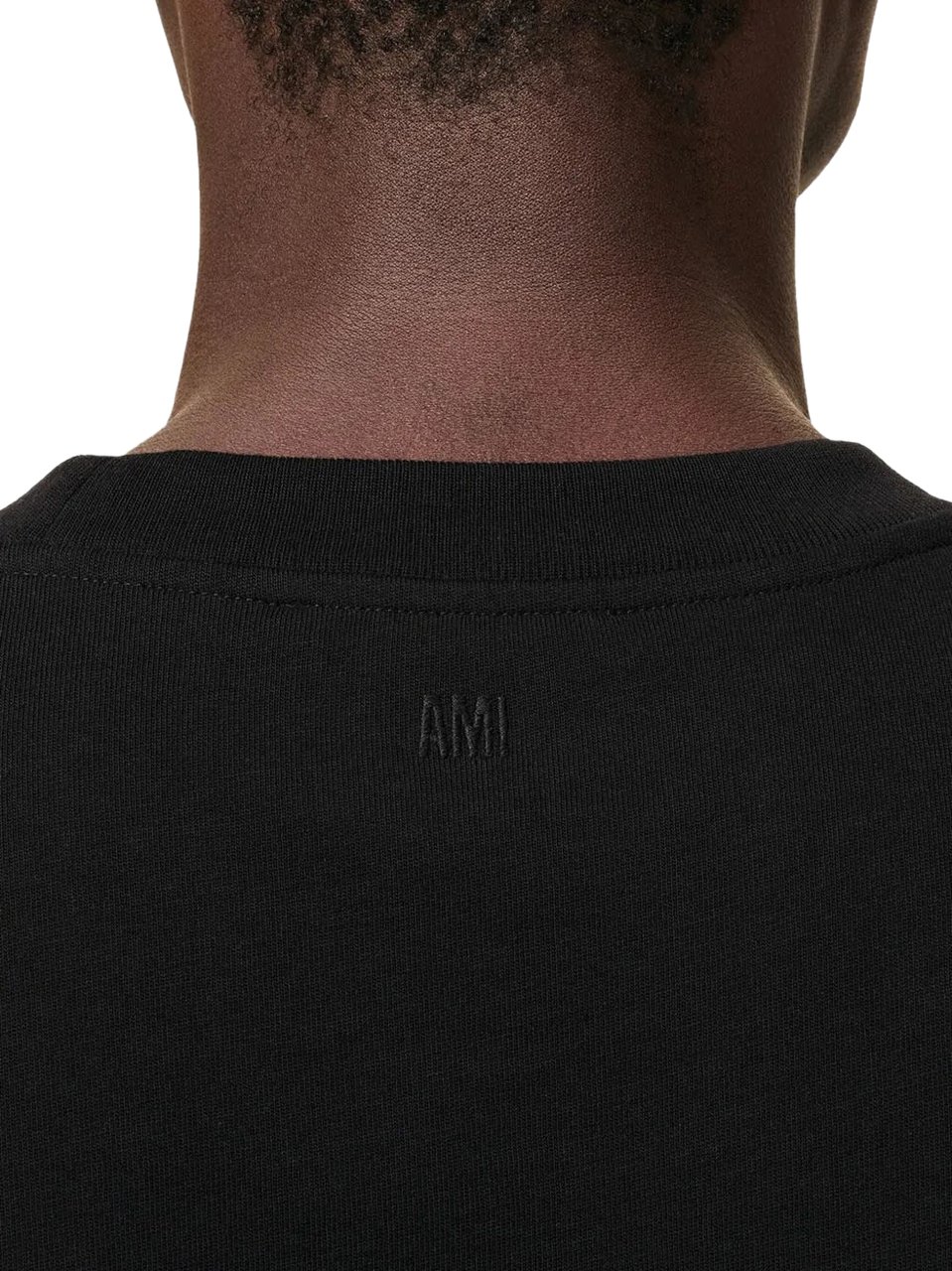 AMI Paris t shirt a logo ami de coeur Zwart