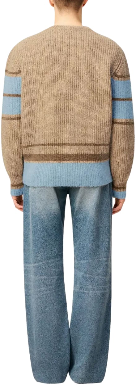 AMI Paris pull col v ami de coeur Bruin