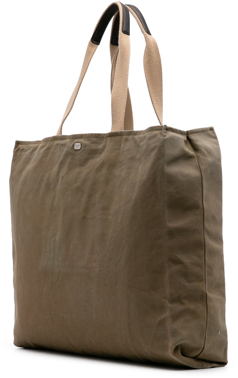 Dolce & Gabbana Canvas Family Beach Print Tote Bruin