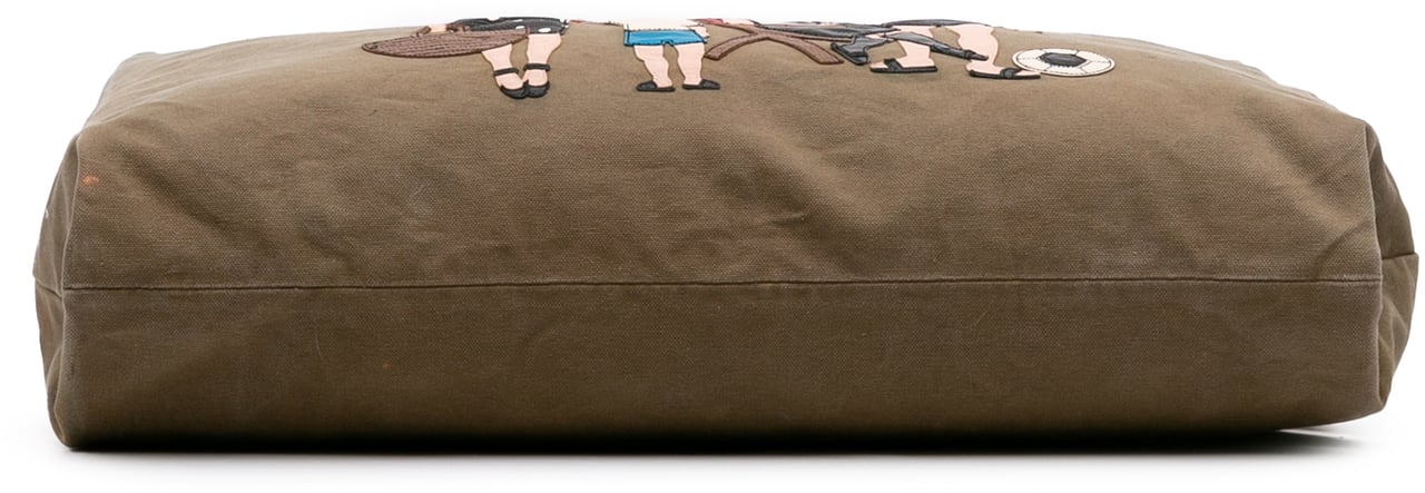 Dolce & Gabbana Canvas Family Beach Print Tote Bruin