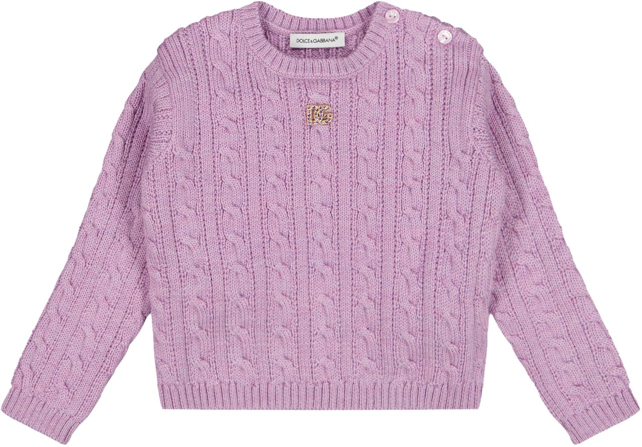 Dolce & Gabbana Dolce & Gabbana Baby Meisjes Trui In Lila Paars