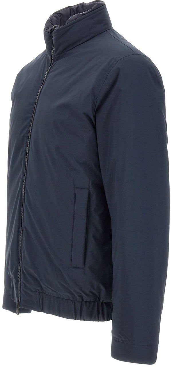 Woolrich Men Cloud Lewis Bomber Melton Blue Blauw