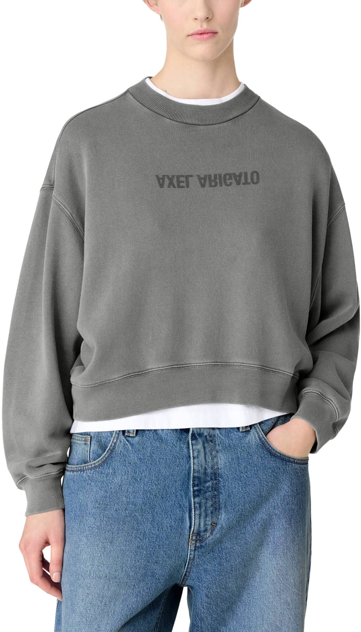 Axel Arigato Distort Logo Washed Sweatshirt Grijs