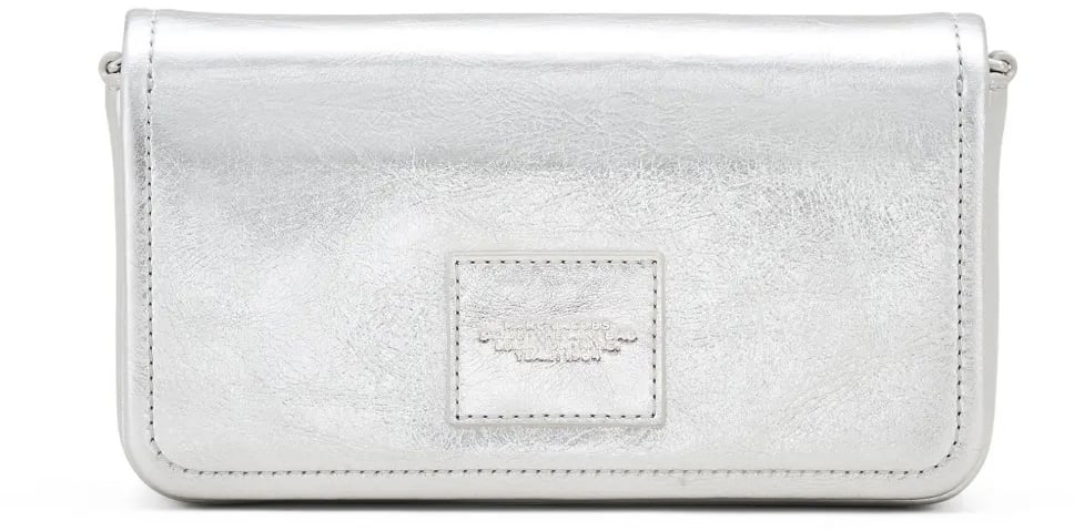 Marc Jacobs The Metallic Leather Chain Mini Shoulder Bag Zilver