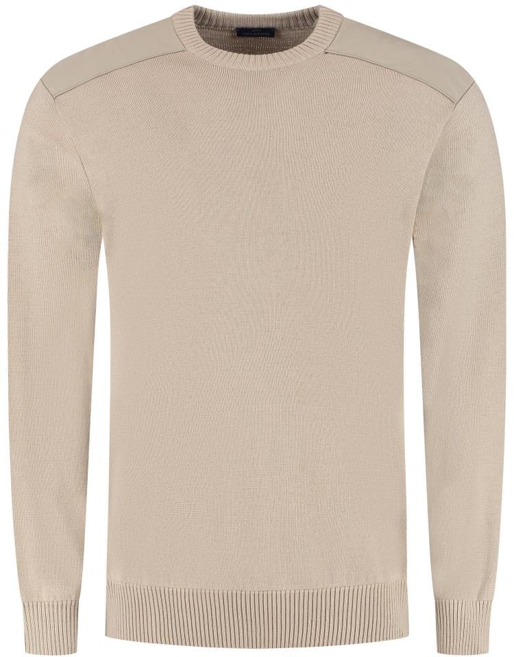 Paul & Shark Men's Knitted Wool Roundneck Sweater Beige