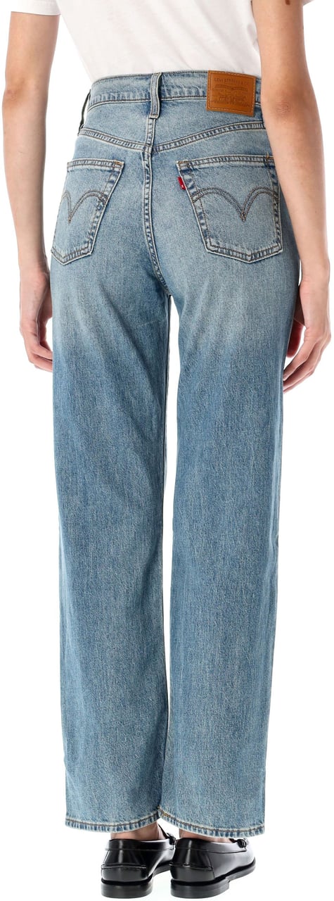 Levi's Ribcage Straight Ankle Cool Invite Medium Blue Blauw
