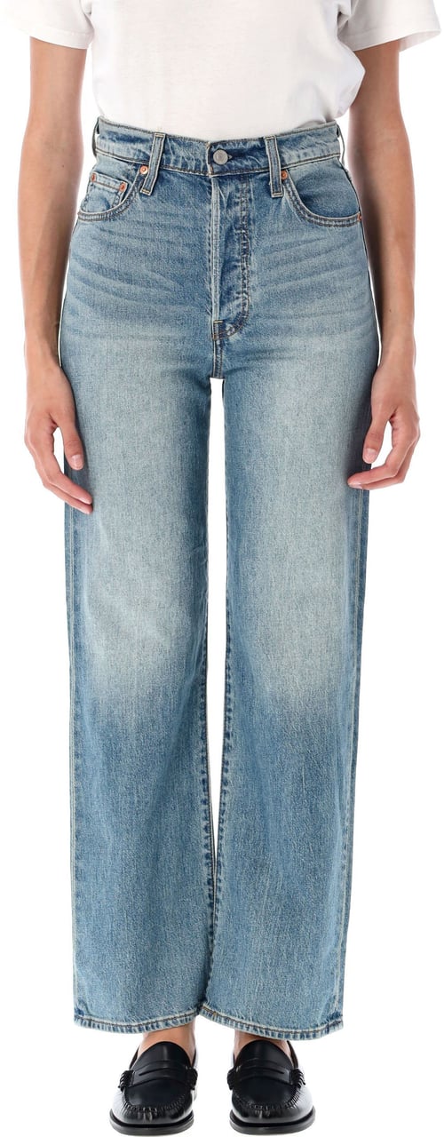Levi's Ribcage Straight Ankle Cool Invite Medium Blue Blauw