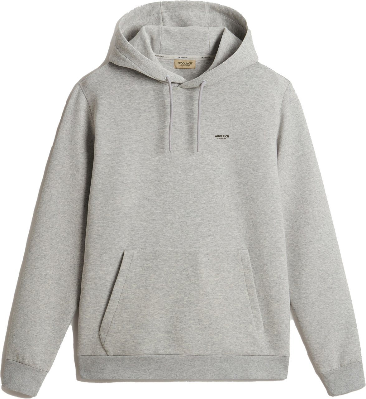 Woolrich Logo Interlock Hoodie Grijs