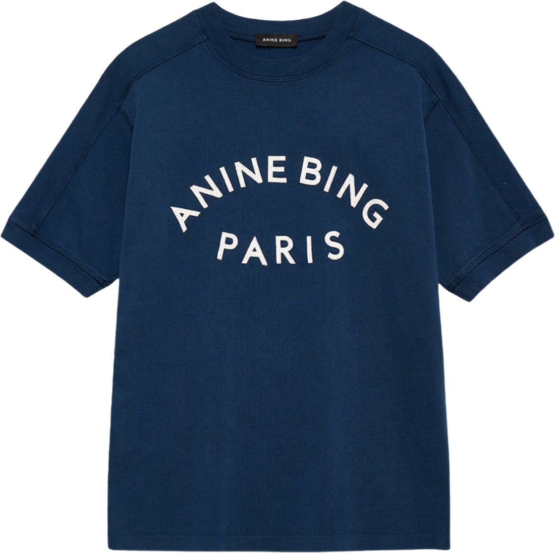 Anine Bing t-shirt blauw logo Blauw