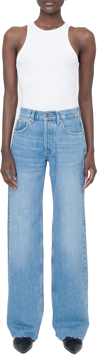 Anine Bing Hugh jeans high rise Blauw