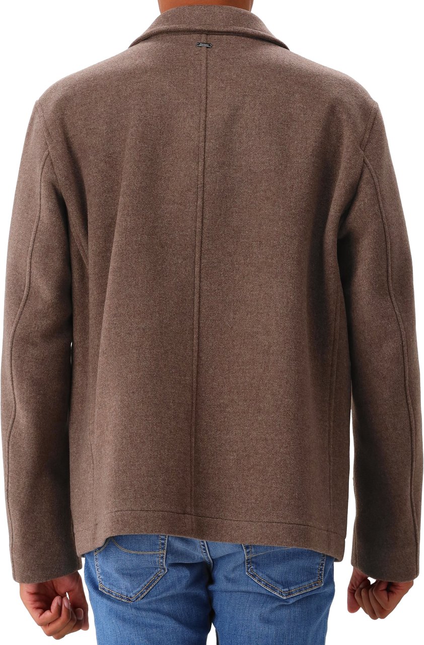 Herno Herno Wollen Jas Bruin Bruin