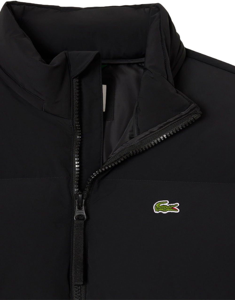 Lacoste doudoune a capuche deperlante Zwart