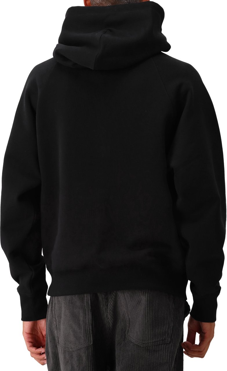 AMI Paris hoodie a logo brode Zwart
