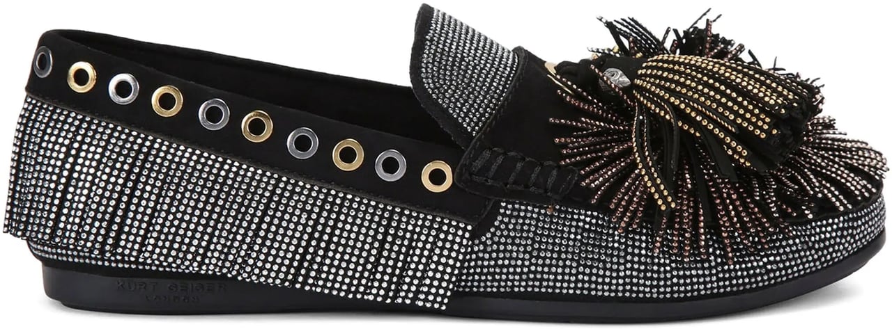 Kurt Geiger London PomPom Moccasin Zwart