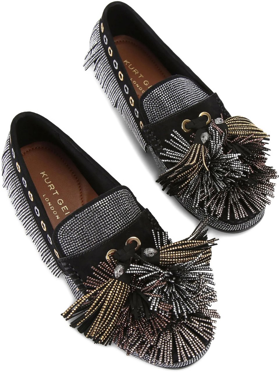 Kurt Geiger London PomPom Moccasin Zwart