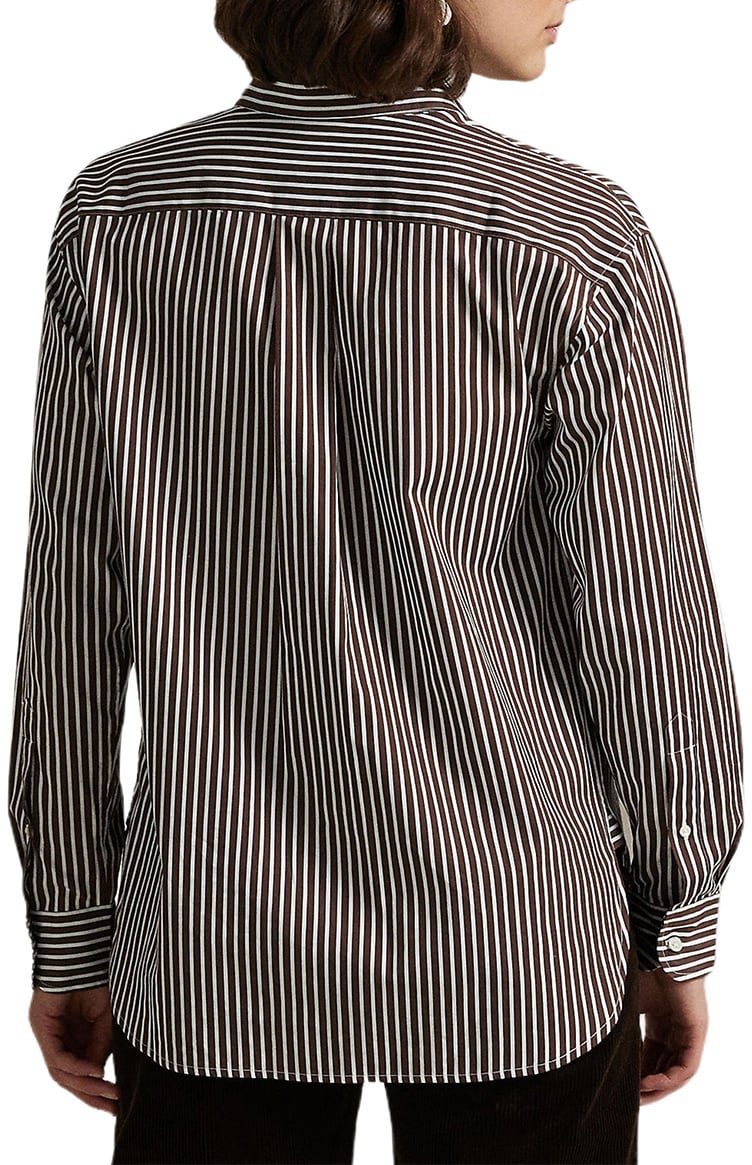 Ralph Lauren Blouse Bruin Gestreept Bruin