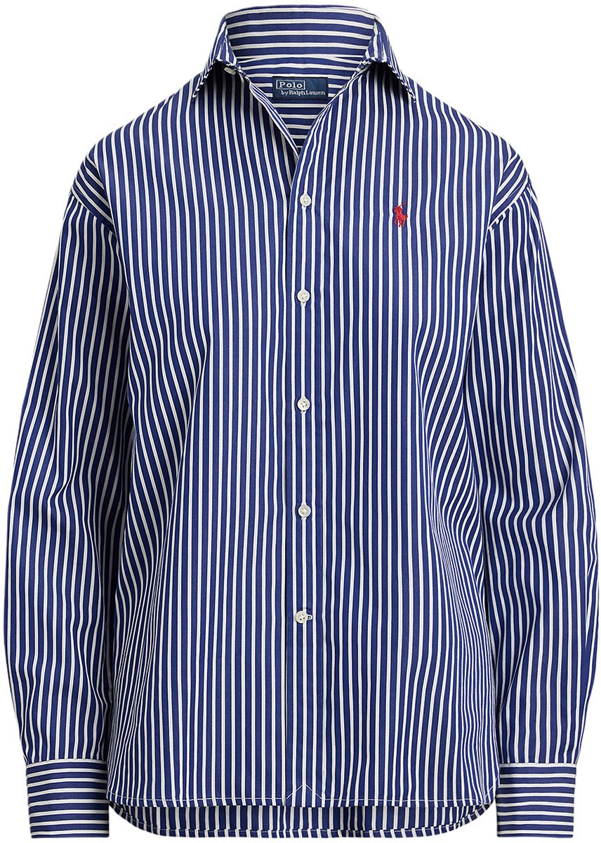 Ralph Lauren Blouse Blauw Gestreept Blauw