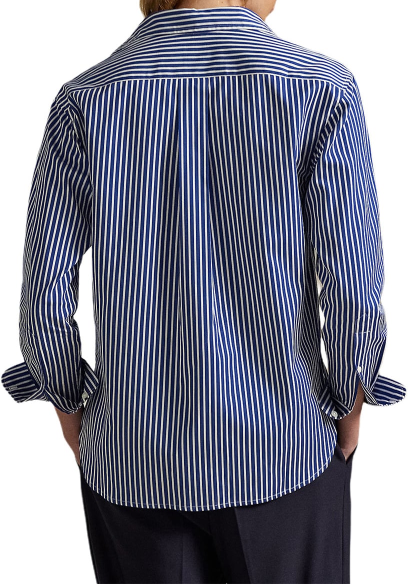 Ralph Lauren Blouse Blauw Gestreept Blauw