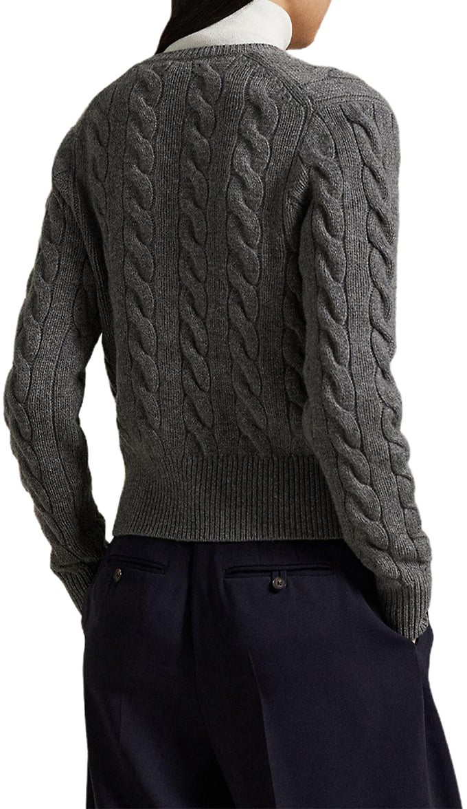 Ralph Lauren Kabeltrui Donkergrijs Grijs