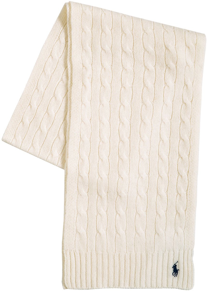 Ralph Lauren Logo Sjaal Wit Wit